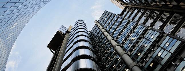 Lloyds of London and Willis building in city of London