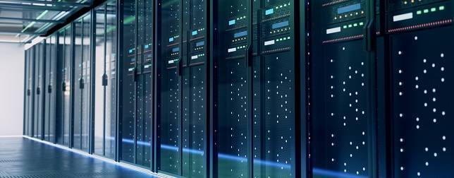 Server room or server computers.3d rendering.