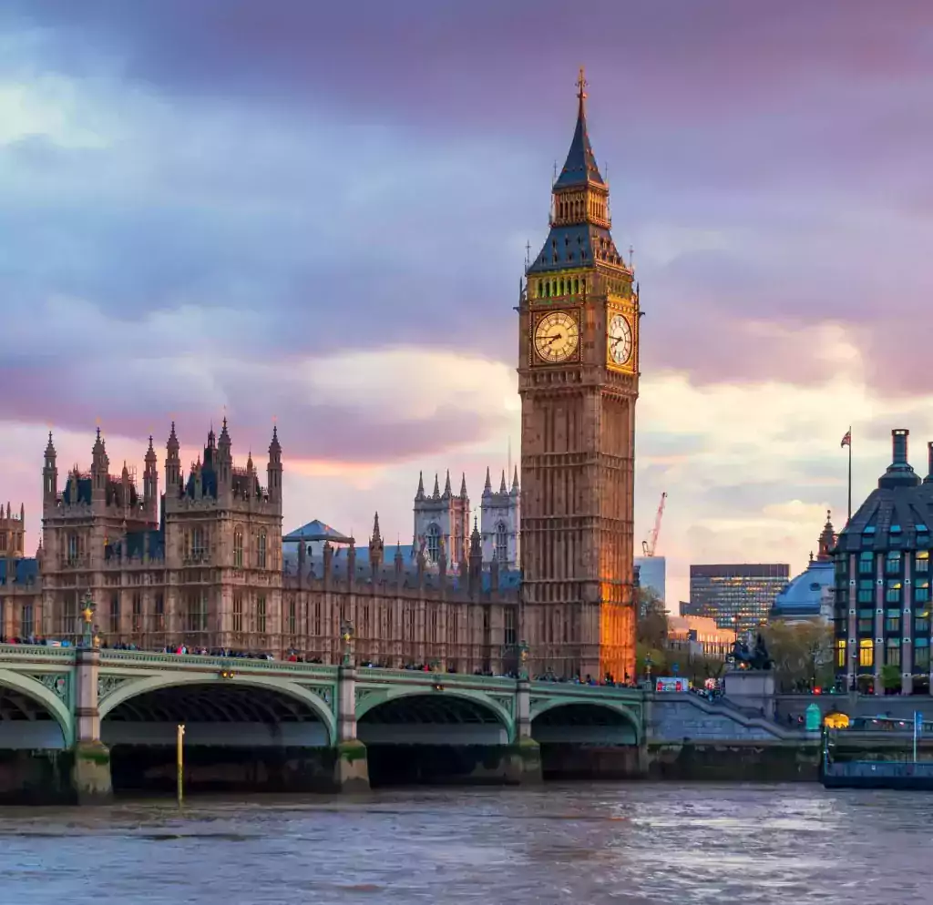 View of the Westminster Bridge and Big Ben