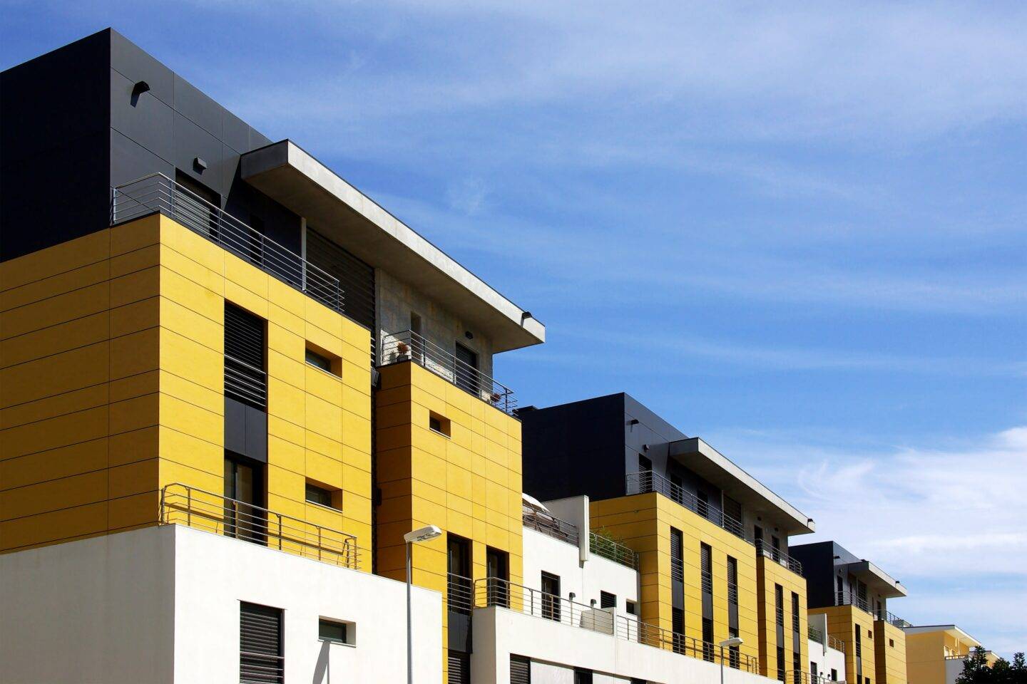 A row of modern houses