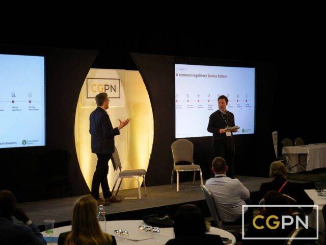 Simon Robinson presenting alongside Chris Cope at the Central Government Partnership Network