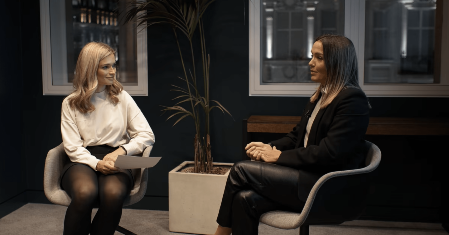 Two women sat opposite during interview